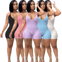 Load image into Gallery viewer, Pop suspender high quality pit strip Jumpsuit AY1951