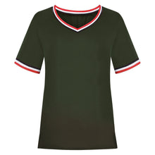 Load image into Gallery viewer, Fashion short sleeve v neck t-shirt(AY1733)
