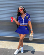 Load image into Gallery viewer, Fashion Letter Print Baseball Uniform Sports Skirt Set(AY1802)