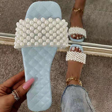 Load image into Gallery viewer, Pearl flat slippers HPSD016