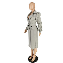 Load image into Gallery viewer, Ruffled long windbreaker jacket(AY1624)