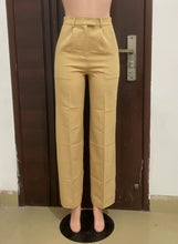 Load image into Gallery viewer, Fashionable high waisted straight leg wide leg pants AY3595
