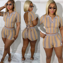 Load image into Gallery viewer, Sexy backless short sleeved set AY2964
