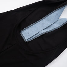 Load image into Gallery viewer, Denim contrast color slim summer women's jumpsuit shorts
