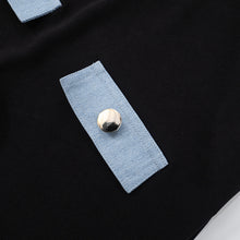 Load image into Gallery viewer, Denim contrast color slim summer women's jumpsuit shorts
