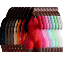 Load image into Gallery viewer, Sexy tight long-sleeved shorts two-piece suit
