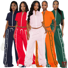 Load image into Gallery viewer, Loose pocket wide-leg pants suit AY3666
