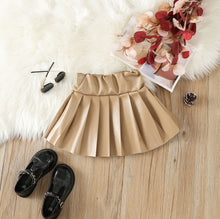 Load image into Gallery viewer, Children's PU pleated skirt short skirt AY3086
