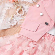 Load image into Gallery viewer, c=Children's vest, T-shirt, hat, skirt, four piece set AY3097
