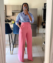 Load image into Gallery viewer, Fashionable high waisted straight leg wide leg pants AY3595
