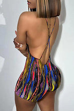 Load image into Gallery viewer, Suspender jumpsuit women's print AY353
