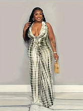 Load image into Gallery viewer, Plus size women's casual tie dye printed suit AY3397
