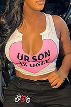 Load image into Gallery viewer, Letter print T-shirt women's trendy brand sleeveless vest AY3514
