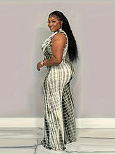 Load image into Gallery viewer, Plus size women's casual tie dye printed suit AY3397
