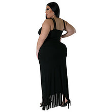 Load image into Gallery viewer, Oversized women's tassel irregular sleeveless skirt set AY3470
