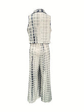Load image into Gallery viewer, Plus size women's casual tie dye printed suit AY3397
