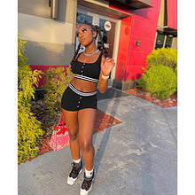 Load image into Gallery viewer, Casual sports solid color shorts vest suit AY3404
