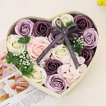 Load image into Gallery viewer, Valentine's Day Christmas Soap Flower Rose Bouquet Heart-shaped Gift Box（AE4087）
