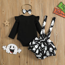 Load image into Gallery viewer, Halloween children's long sleeve + skirt + hair band 3-piece set  AY2441
