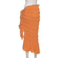 Load image into Gallery viewer, Women's pleated knotted split slim skirt AY2009
