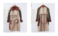 Load image into Gallery viewer, Children's contrast color long button trench coat（AY1340）
