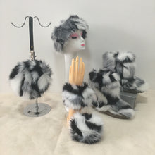Load image into Gallery viewer, Colorful plush boots round pack four-piece suit（HPSD164）

