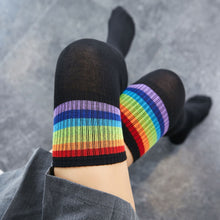 Load image into Gallery viewer, Rainbow striped over-the-knee long socks（AE4045）
