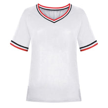 Load image into Gallery viewer, Fashion short sleeve v neck t-shirt（AY1733）
