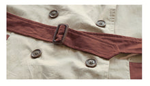 Load image into Gallery viewer, Children's contrast color long button trench coat（AY1340）
