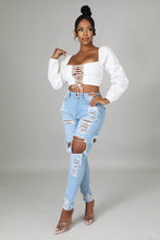 Load image into Gallery viewer, Hot torn elastic jeans AY1901
