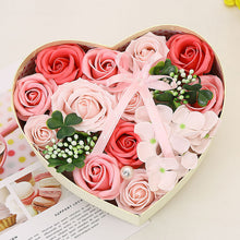 Load image into Gallery viewer, Valentine's Day Christmas Soap Flower Rose Bouquet Heart-shaped Gift Box（AE4087）
