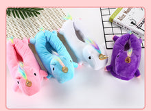 Load image into Gallery viewer, Hot-selling children's cute unicorn plush slippers（HPSD132）

