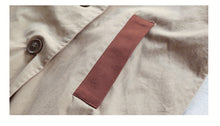 Load image into Gallery viewer, Children's contrast color long button trench coat（AY1340）
