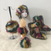 Load image into Gallery viewer, Colorful plush boots round pack four-piece suit（HPSD164）
