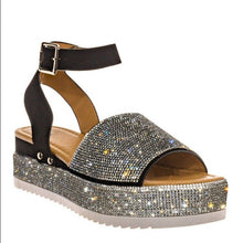 Load image into Gallery viewer, Rhinestone  flat buckle fish mouth women's shoes HPSD217

