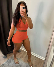 Load image into Gallery viewer, Solid thread jacquard vest Shorts Set AY2196
