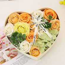 Load image into Gallery viewer, Valentine's Day Christmas Soap Flower Rose Bouquet Heart-shaped Gift Box（AE4087）
