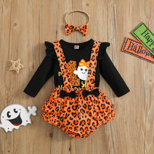 Load image into Gallery viewer, Halloween children's long sleeve + skirt + hair band 3-piece set  AY2441
