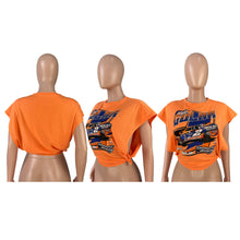 Load image into Gallery viewer, Cool printed sleeveless side cut T-Shirt Top AY2200
