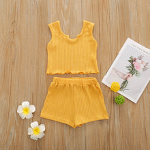 Load image into Gallery viewer, Hot selling children's solid color sleeveless suit
