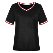 Load image into Gallery viewer, Fashion short sleeve v neck t-shirt（AY1733）
