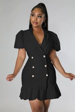 Load image into Gallery viewer, Puff sleeve solid color fishtail suit skirt（AY2231）
