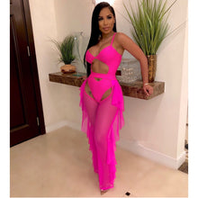 Load image into Gallery viewer, Sexy solid color mesh two-piece set（AY1807）
