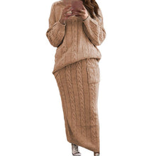 Load image into Gallery viewer, New women's fashion for Autumn/Winter 2022 twist stitch sweater set skirt AY2579
