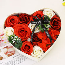 Load image into Gallery viewer, Valentine's Day Christmas Soap Flower Rose Bouquet Heart-shaped Gift Box（AE4087）
